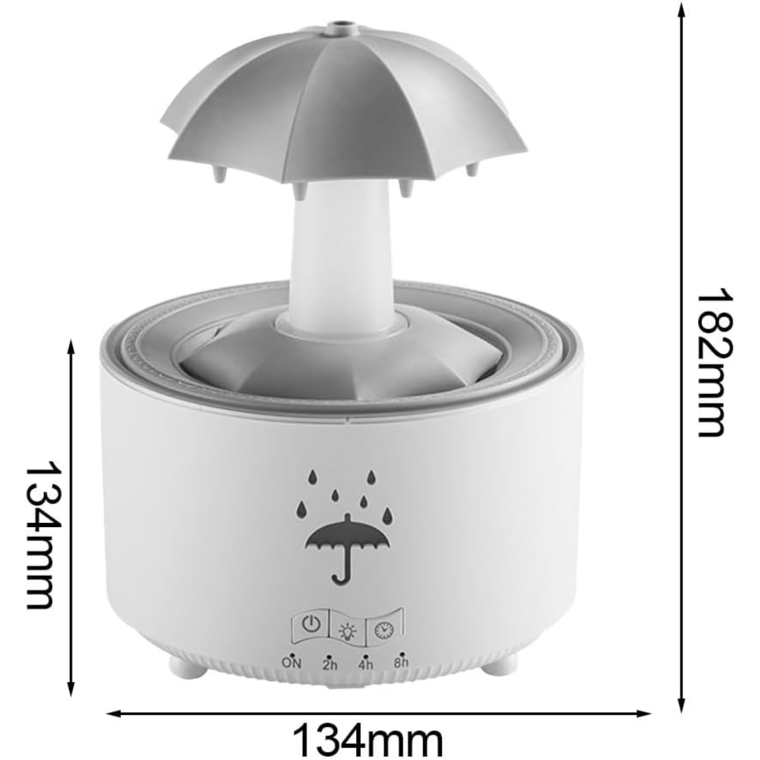 Humidificador y Difusor de Aroma Cromático con Efecto Lluvia